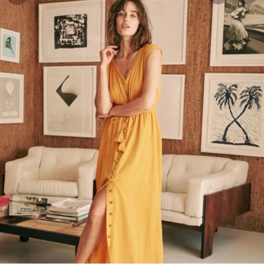 Sezane Cecilia Dress in Honey - Picture 4 of 10